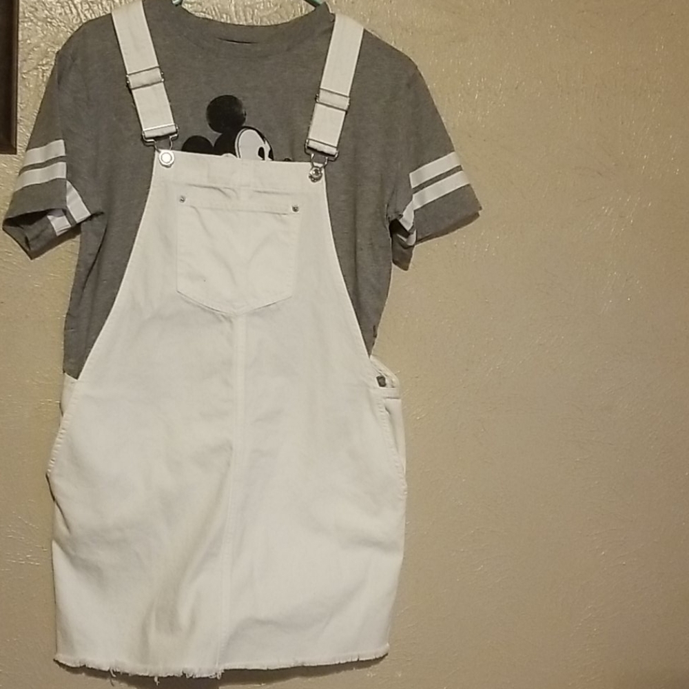 White overall skirt
